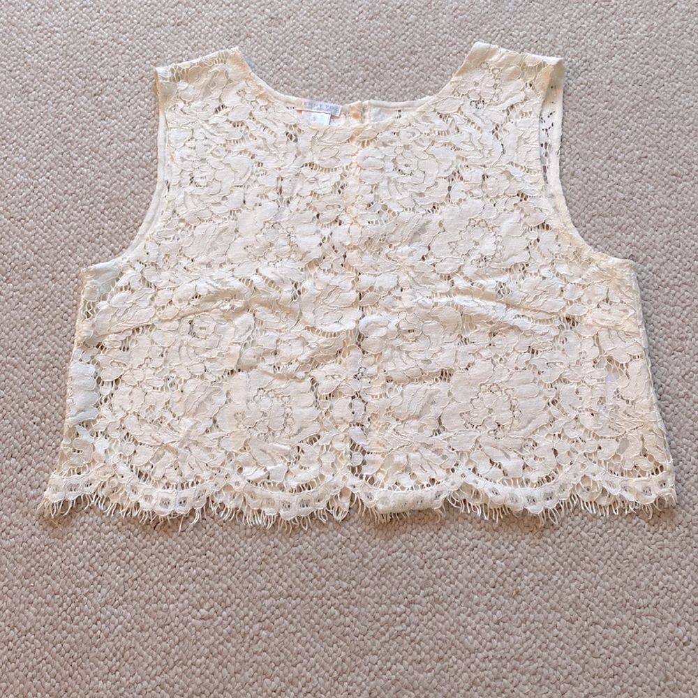 Jenny Yoo Collection off white lace top